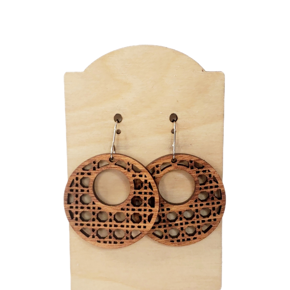 Rattan Wood Earrings