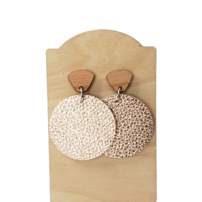 Rose Gold Stud Drop Earrings