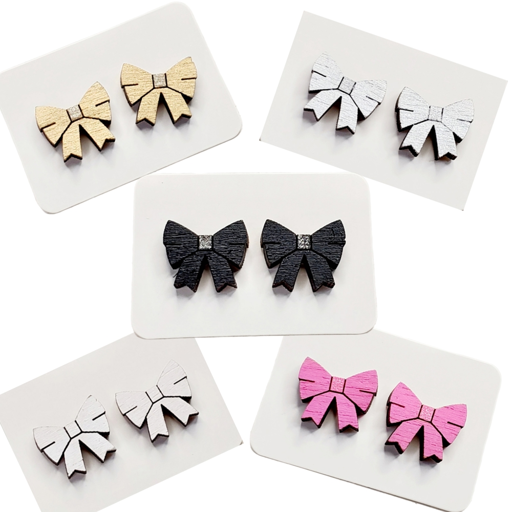 Hand Painted Bow Studs