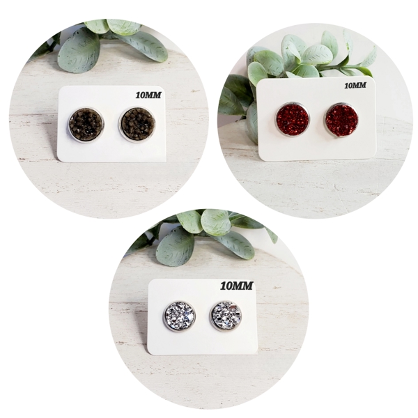 10MM Druzy Studs | 3-Pack