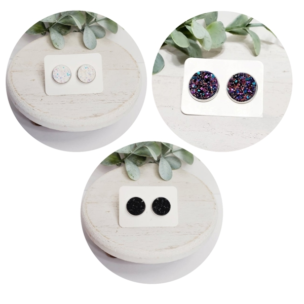 12MM Druzy Studs | 3-Pack