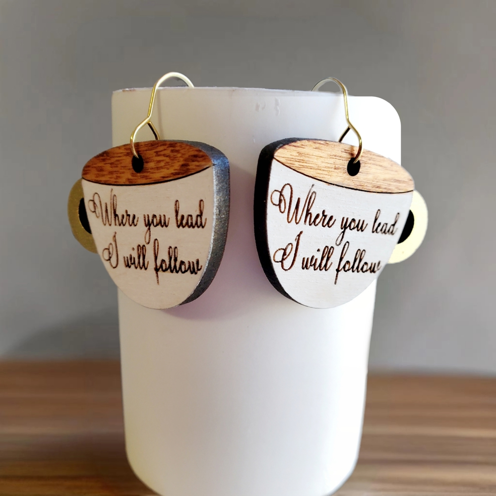 Hand Painted Coffee Mug Earrings