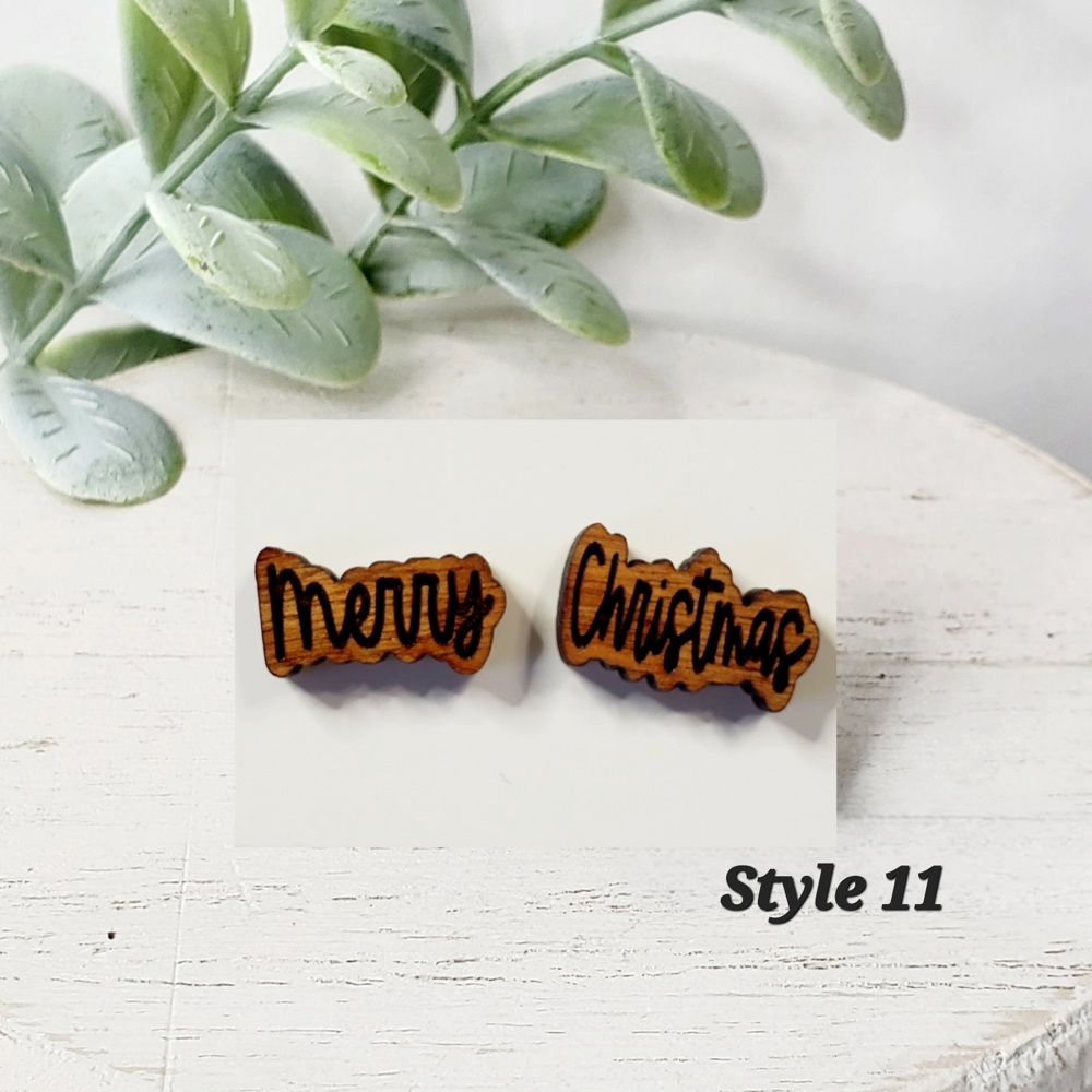 Christmas Wood Studs Collection | 22 Styles