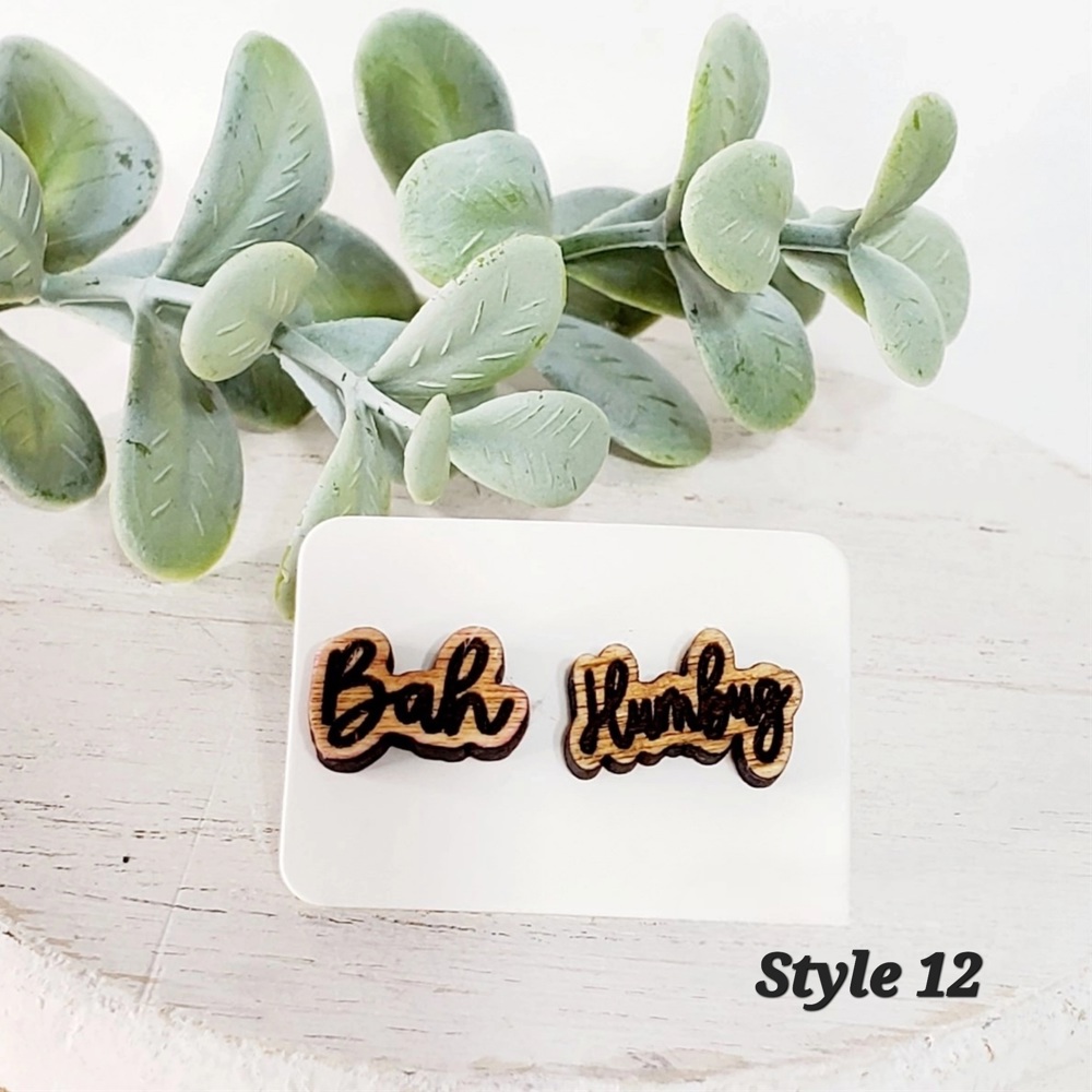 Christmas Wood Studs Collection | 22 Styles