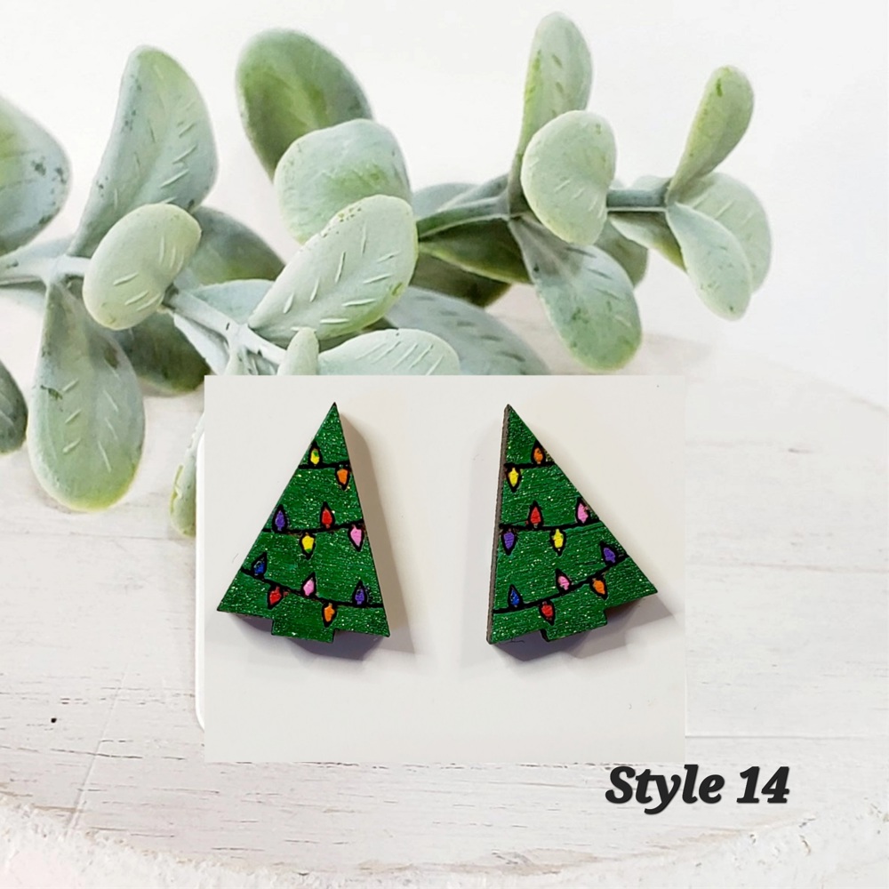 Christmas Wood Studs Collection | 22 Styles