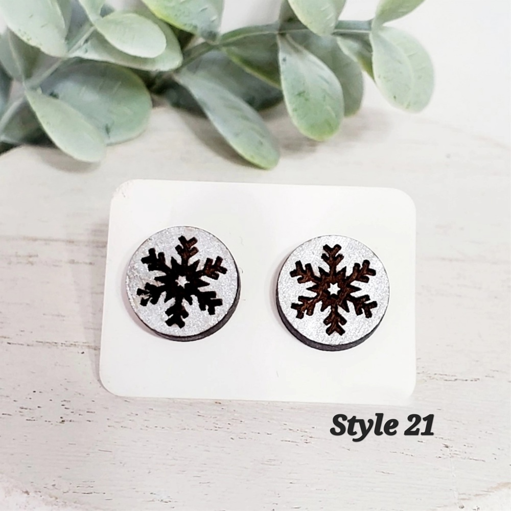 Christmas Wood Studs Collection | 22 Styles