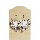  Hand Painted Cat Christmas Earrings