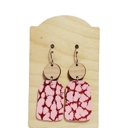  Pink Red Dangle Earrings