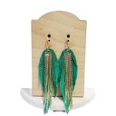  Green Fringe Earrings