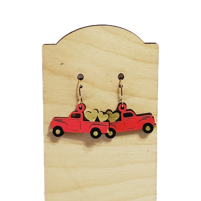 Hand Painted Truck Earrings