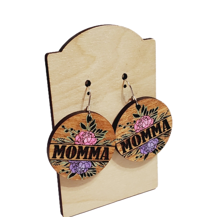 Hand Painted Momma Earrings