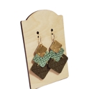  Boho Green Stacked Earrings