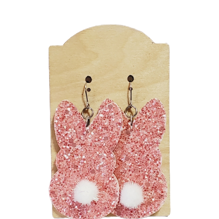 Glitter Bunny Rabbit Earrings