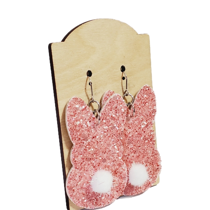 Glitter Bunny Rabbit Earrings