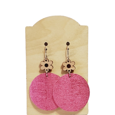 Pink Metallic Earrings