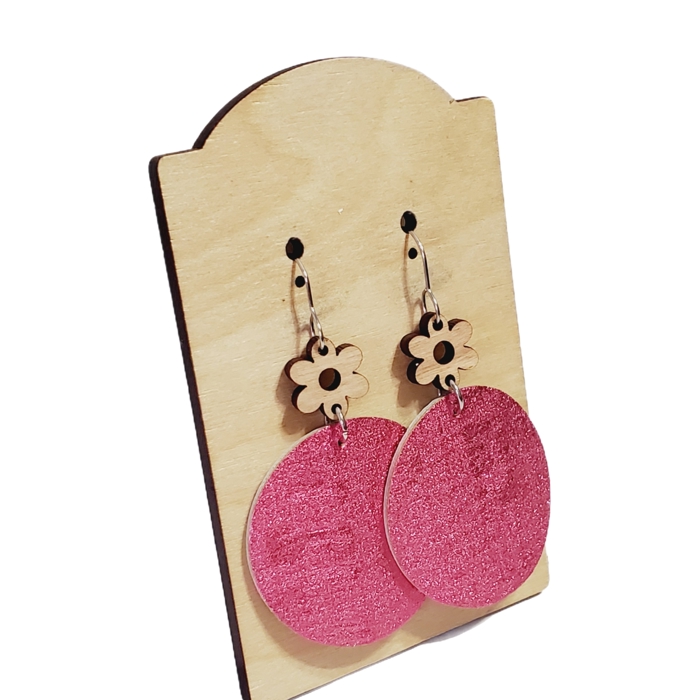 Pink Metallic Earrings