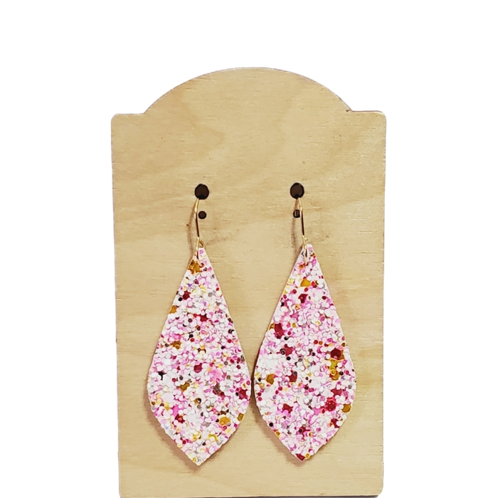 Glitter Pink Multi Earrings