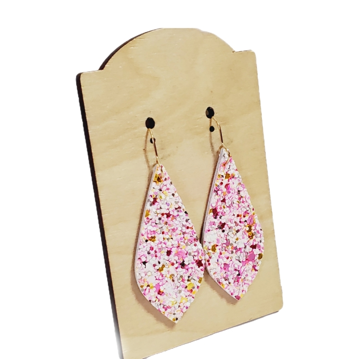 Glitter Pink Multi Earrings