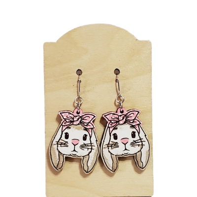 Bunny Rabbit with Bow Earrings