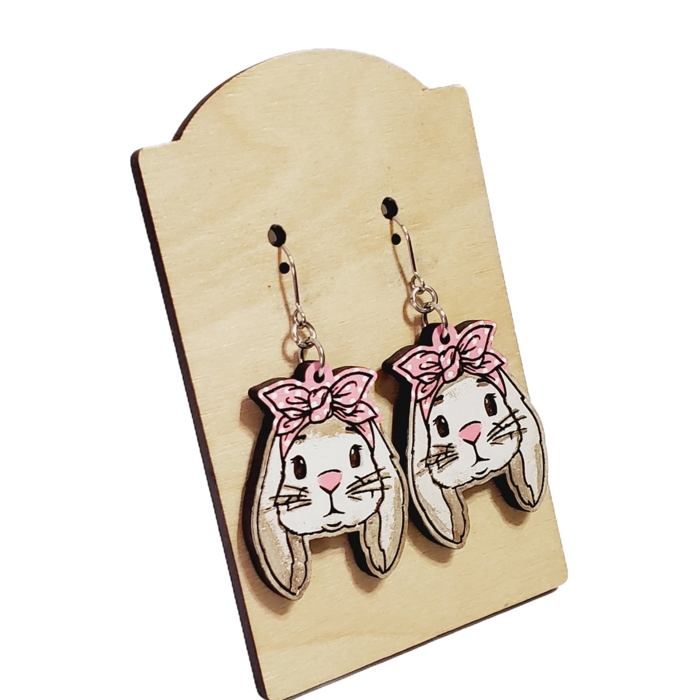 Bunny Rabbit with Bow Earrings