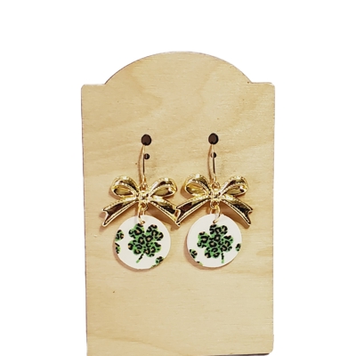 Shamrock Bow Earrings