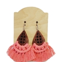  Handmade Macrame Wood Earrings