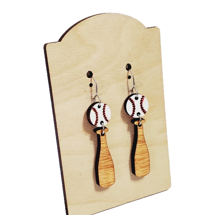 Hand Painted Baseball Earrings