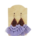  Handmade Macrame Purple Lilac Earrings