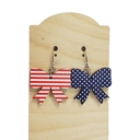  Americana Stars and Stripes Bow Earrings