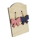  Americana Stars and Stripes Bow Earrings