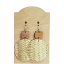  Premium Leather Metallic Gold Earrings