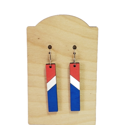 Hand Painted Americana Bar Earrings