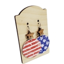  Americana Boho Stripes and Star Earrings