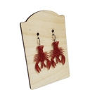  Acrylic Red Glitter Crawfish Earrings