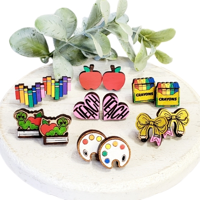 Back to School Teacher Studs | 16 Styles