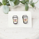 Style 14 - Coffee Mug Heart Back to School Teacher Studs | 16 Styles