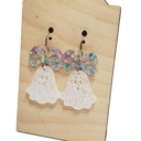  Ghost Glitter Bow Earrings