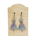 Christmas Tree Glitter Earrings
