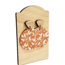  Orange Leaf Drop Earrings