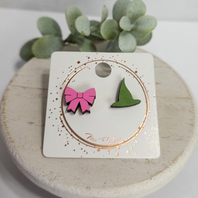 Bad & Good Wicked Witch Wood Studs