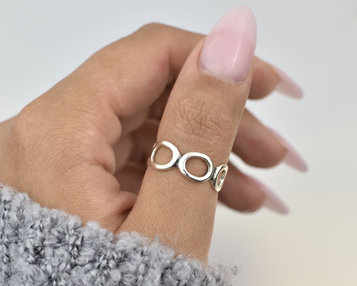 Sterling Silver Bubble Ring 