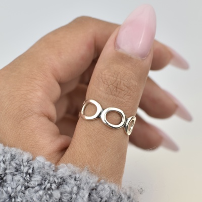 Sterling Silver Bubble Ring 