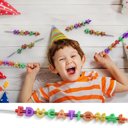  Spelly Straws Reusable Drinking Straws for Kids - Safe BPA Free Plastic Build Your Own Straws and Connectors Kit with 44 Letters and 4 Straw Bases - Fun Colored Educational Kids Toys or Party Favors