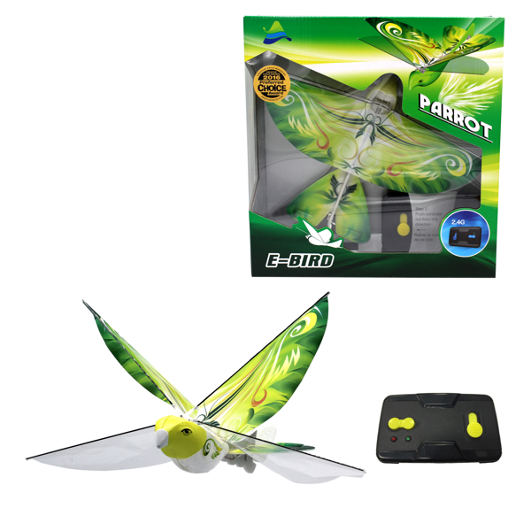 eBird Green [Parrot] - x2 Channel RC Flying Bird