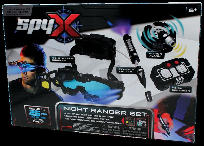 Night ranger Set:Night Mission Goggles/Micro Motion alarm/Voice disguiser/Invisible ink Pen