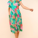  Ruffle Bloom Midi Dress With Pockets | S-3X