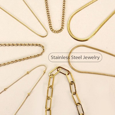 Stainless Steel Tarnish Free All Chain Statement Necklaces