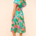 Ruffle Bloom Midi Dress With Pockets | S-3X