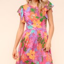  Ruffle Bloom Midi Dress With Pockets | S-3X