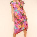  Ruffle Bloom Midi Dress With Pockets | S-3X